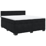 Giroletto a Molle con Materasso Nero 180x200 cm in Velluto