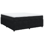 Giroletto a Molle con Materasso Nero 180x200 cm in Velluto