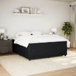 Giroletto a Molle con Materasso Nero 180x200 cm in Velluto