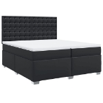 Giroletto a Molle con Materasso Nero 200x200 cm in Similpelle