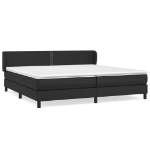 Giroletto a Molle con Materasso Nero 200x200 cm in Similpelle
