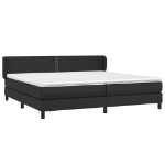 Giroletto a Molle con Materasso Nero 200x200 cm in Similpelle