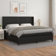 Giroletto a Molle con Materasso Nero 200x200 cm in Similpelle