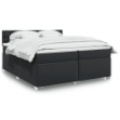 Giroletto a Molle con Materasso Nero 200x200 cm in Similpelle