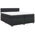 Giroletto a Molle con Materasso Nero 200x200 cm in Similpelle