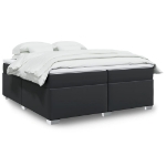 Giroletto a Molle con Materasso Nero 200x200 cm in Similpelle