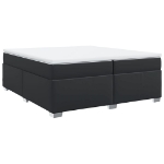 Giroletto a Molle con Materasso Nero 200x200 cm in Similpelle