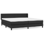 Giroletto a Molle con Materasso Nero 200x200 cm in Similpelle