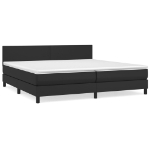Giroletto a Molle con Materasso Nero 200x200 cm in Similpelle