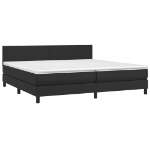 Giroletto a Molle con Materasso Nero 200x200 cm in Similpelle