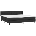 Giroletto a Molle con Materasso Nero 200x200 cm in Similpelle