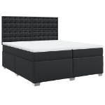 Giroletto a Molle con Materasso Nero 200x200 cm in Similpelle