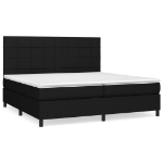 Giroletto a Molle con Materasso Nero 200x200 cm in Tessuto