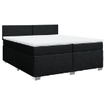 Giroletto a Molle con Materasso Nero 200x200 cm in Tessuto