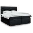 Giroletto a Molle con Materasso Nero 200x200 cm in Tessuto