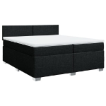 Giroletto a Molle con Materasso Nero 200x200 cm in Tessuto
