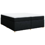 Giroletto a Molle con Materasso Nero 200x200 cm in Tessuto
