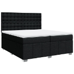 Giroletto a Molle con Materasso Nero 200x200 cm in Tessuto