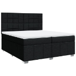 Giroletto a Molle con Materasso Nero 200x200 cm in Tessuto