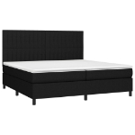 Giroletto a Molle con Materasso Nero 200x200 cm in Tessuto