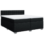 Giroletto a Molle con Materasso Nero 200x200 cm in Tessuto