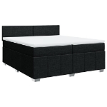 Giroletto a Molle con Materasso Nero 200x200 cm in Tessuto
