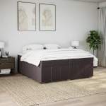 Giroletto a Molle con Materasso Nero 200x200 cm in Tessuto