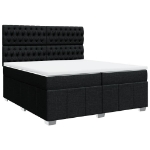 Giroletto a Molle con Materasso Nero 200x200 cm in Tessuto