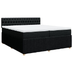 Giroletto a Molle con Materasso Nero 200x200 cm in Tessuto
