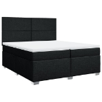 Giroletto a Molle con Materasso Nero 200x200 cm in Tessuto