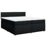 Giroletto a Molle con Materasso Nero 200x200 cm in Tessuto