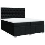 Giroletto a Molle con Materasso Nero 200x200 cm in Tessuto