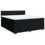 Giroletto a Molle con Materasso Nero 200x200 cm in Tessuto