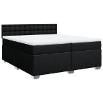 Giroletto a Molle con Materasso Nero 200x200 cm in Tessuto
