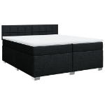 Giroletto a Molle con Materasso Nero 200x200 cm in Tessuto