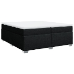 Giroletto a Molle con Materasso Nero 200x200 cm in Tessuto