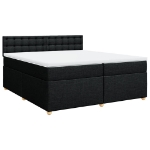 Giroletto a Molle con Materasso Nero 200x200 cm in Tessuto