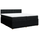 Giroletto a Molle con Materasso Nero 200x200 cm in Tessuto