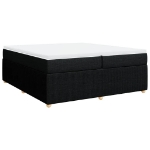 Giroletto a Molle con Materasso Nero 200x200 cm in Tessuto