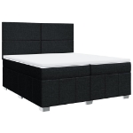 Giroletto a Molle con Materasso Nero 200x200 cm in Tessuto