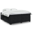 Giroletto a Molle con Materasso Nero 200x200 cm in Velluto