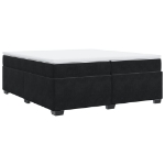 Giroletto a Molle con Materasso Nero 200x200 cm in Velluto