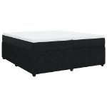 Giroletto a Molle con Materasso Nero 200x200 cm in Velluto