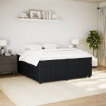 Giroletto a Molle con Materasso Nero 200x200 cm in Velluto