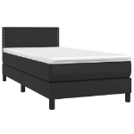 Giroletto a Molle con Materasso Nero 80x200 cm in Similpelle