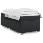 Giroletto a Molle con Materasso Nero 80x200 cm in Similpelle