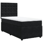 Giroletto a Molle con Materasso Nero 80x200 cm in Velluto