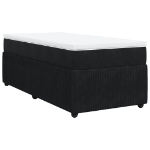 Giroletto a Molle con Materasso Nero 80x200 cm in Velluto