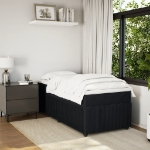 Giroletto a Molle con Materasso Nero 80x200 cm in Velluto