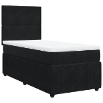 Giroletto a Molle con Materasso Nero 80x200 cm in Velluto